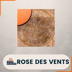 Rose des vents béton imprimé Stamp Diffusion